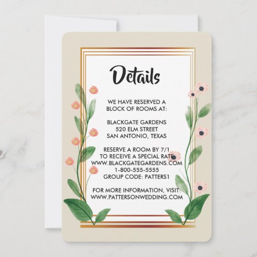 クラシックとエレガント高度なエンクロージャ 招待状 (正面)