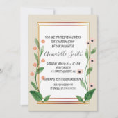 クラシックとエレガント高度な確認 招待状 (正面)