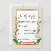 クラシックとエレガント高度なRSVP 招待状 (正面)