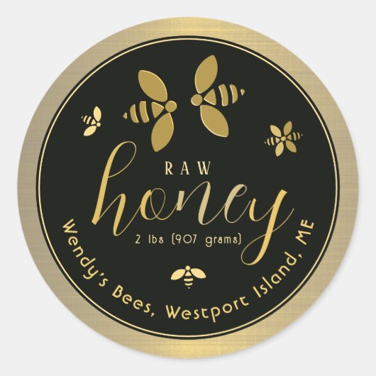 クラシックとク伝統的エネラインハニー2 lb Jar ラウンドシール (正面)