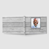 クラシックとシンプルフォトライトウッド記念碑 ゲストブック (全面)