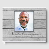 クラシックとシンプルフォトライトウッド記念碑 ゲストブック (正面)