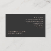 クラシックとミニマルニュートラルクリーム 名刺 (裏面)