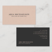 クラシックとミニマルニュートラルクリーム 名刺 (正面/裏面)