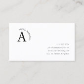 クラシックとモダンモノグラム頭文字 名刺 (正面)