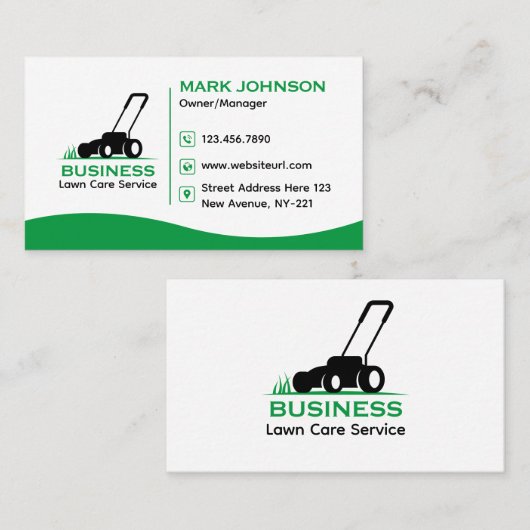 クラシックと信頼性の高い芝生気にシンプルプロフェッショナル 名刺 (正面/裏面)
