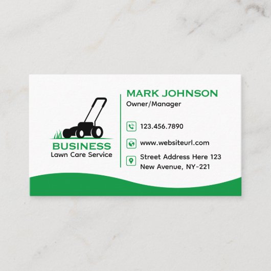 クラシックと信頼性の高い芝生気にシンプルプロフェッショナル 名刺 (正面)