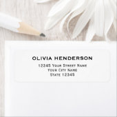 クラシックと戻エレガントりブラック住所 シール (インサイチュ)