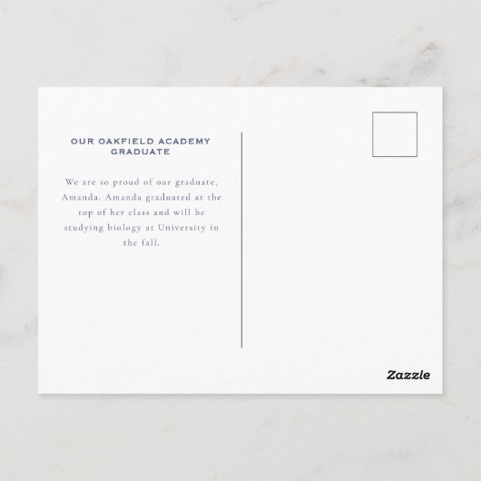 クラシックと見出エレガントし写真のグラフ発表 ポストカード (裏面)