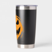 クラシックなおどろおどろしいカボチャの顔 保温保冷タンブラー (左面)