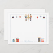 クラシックなくるみ割り人形のクリスマスステーショナリー ノートカード (正面/裏面)