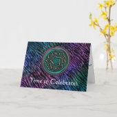 クラシックなアイルランドのトーストの誕生日/祝いのカード カード (黄色い花)