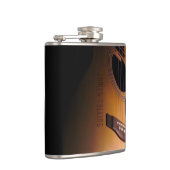 クラシックなアコースティックギターのパーソナライズなアルコール飲料のフラスコ フラスク (右)