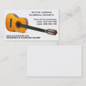 クラシックなアコースティックギターの写真-音楽のレッスン 名刺 (正面/裏面)