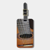 クラシックなアコースティックギター ラゲッジタグ (正面縦)