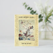 クラシックなアリスのデュチェスお誕生日おめでとう ポストカード (スタンド正面)