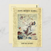 クラシックなアリスのデュチェスお誕生日おめでとう ポストカード (正面/裏面)