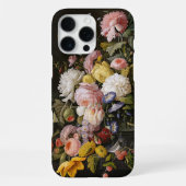 クラシックなアンティークの花の静物画 ファインアートペインティング iPhoneケース (裏面)