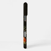 クラシックなアンティークの花の静物画 ファインアートペインティング iPhoneケース (右側面)