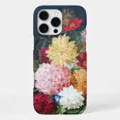 クラシックなアンティークの花の静物画 ファインアートペインティング iPhoneケース (裏面)
