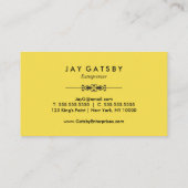 クラシックなアールデコかアールヌーボー 名刺 (裏面)