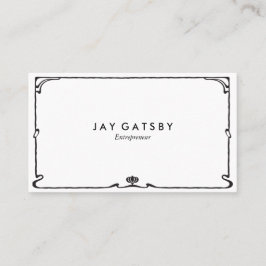 クラシックなアールデコかアールヌーボー 名刺