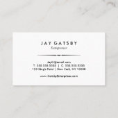 クラシックなアールデコかアールヌーボー 名刺 (裏面)