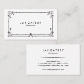 クラシックなアールデコかアールヌーボー 名刺 (正面/裏面)