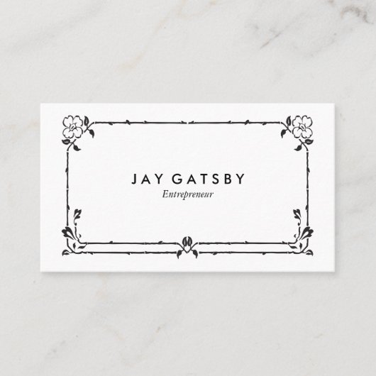 クラシックなアールデコかアールヌーボー 名刺 (正面)