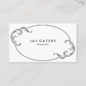 クラシックなアールデコかアールヌーボー 名刺 (正面)