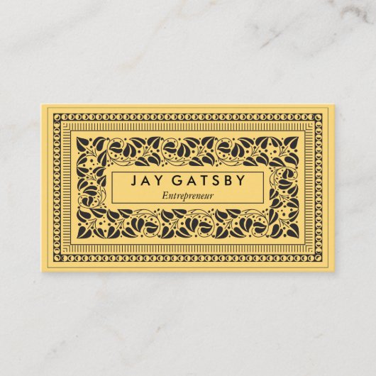 クラシックなアールデコかアールヌーボー 名刺 (正面)