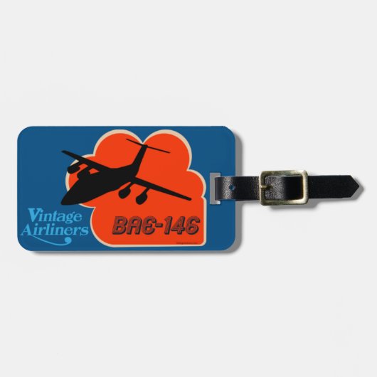 クラシックなイギリスの定期旅客機 ラゲッジタグ (正面横)