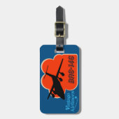 クラシックなイギリスの定期旅客機 ラゲッジタグ (正面縦)