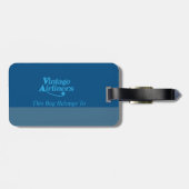 クラシックなイギリスの定期旅客機 ラゲッジタグ (裏面横)