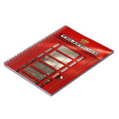 クラシックなイギリスの赤い電話ボックス ノートブック (左側)