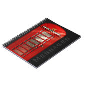 クラシックなイギリスの電話による連絡のノート ノートブック (左側)