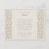 クラシックなイスラム花柄の結婚式情報カード エンクロージャーカード (正面)