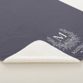 クラシックなイニシャル オーダーメイド 装飾 シェルパブランケット (3/4)