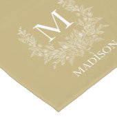 クラシックなイニシャル オーダーメイド 装飾 ショートテーブルランナー (コーナー)