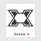 クラシックなイニシャル X モノグラム シール (シート)