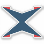 クラシックなイニシャル X モノグラム シール (正面)