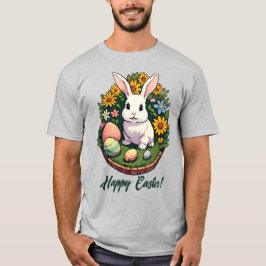 クラシックなイースターバニーイラスト。ハッピーイースター！ Tシャツ