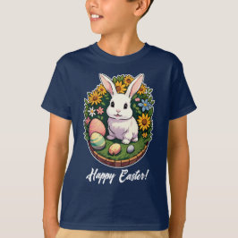 クラシックなイースターバニーイラスト。ハッピーイースター！ Tシャツ