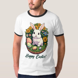 クラシックなイースター・バニーイラスト。ハッピーイースター！ Tシャツ
