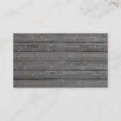 クラシックなウッドバックグラウンドミュージックピアノ先生 名刺 (裏面)