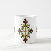 クラシックなエチオピアの十字のモチーフのマグ コーヒーマグカップ (中央)