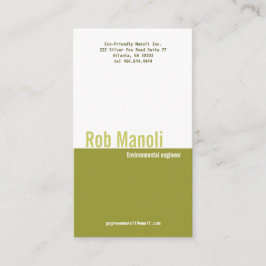 クラシックなオリーブ色のディバイダーの名刺 名刺