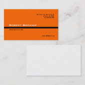 クラシックなオレンジ黒いライン名刺 名刺 (正面/裏面)