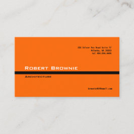 クラシックなオレンジ黒いライン名刺 名刺
