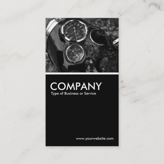 クラシックなオートバイのゲージ 名刺 (正面)